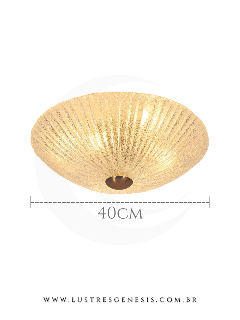 Luminaria Plafon Contemporaneo DCX04064 Metal Bronze Ø40cm G9x6, Sala de Jantar, Quartos, Cozinha, Banheiro, Mesa Area Gourmet
